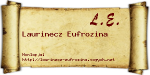 Laurinecz Eufrozina névjegykártya