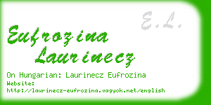 eufrozina laurinecz business card